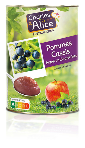 Compote de pomme cassis allégé  