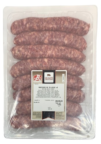 Saucisse de toulouse label rouge 