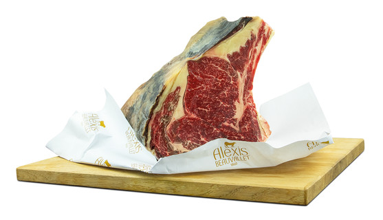 Carre cote boeuf normand devertebre avec dessus de cote mature sur os 30 jours
