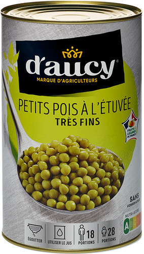 Petits pois très fins à l'étuvée CE2 cultivé 100 % en France CE2