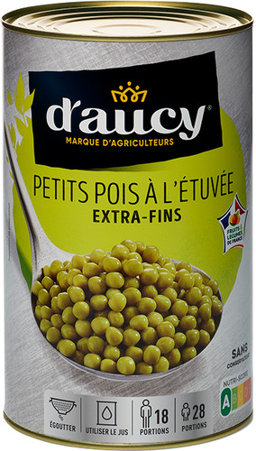 Petits pois extra fins à l'étuvée ce2 cultivé 100 % en France