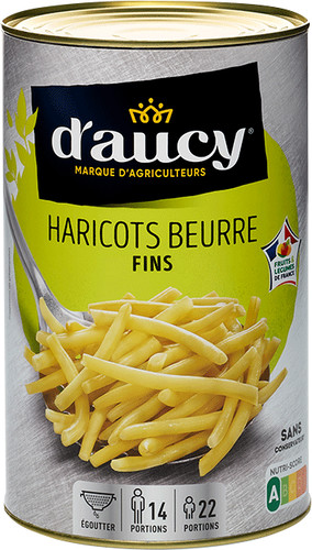 Haricots beurre fins 100 % cultivé en France CE2 