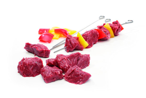 Cube onglet brochette frais ou decongele 