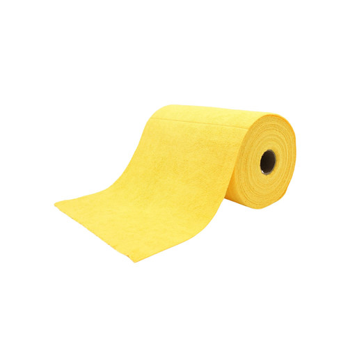 Rouleau pré découpé de micro- fibres nettoyantes et absorbantes 30cm x 30cm jaune