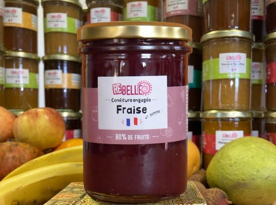 Confiture fraise produit local 