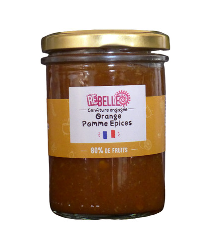 Confiture orange pommes epices produit local 