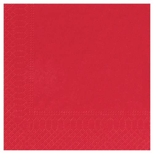 Serviette 20 x 20 cm ouate 2 feuilles rouge