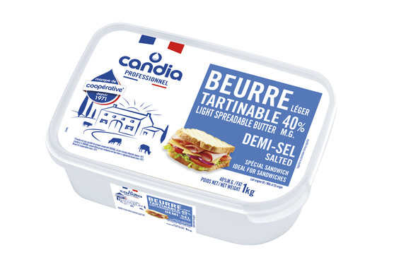 Beurre demi sel spécial sandwiche 40% matières grasses 