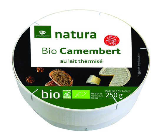 Camembert au lait thermisé 23% m.g. bio 