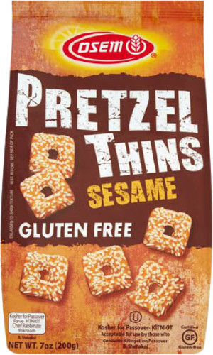 Pretzels fins sans gluten au sesame 