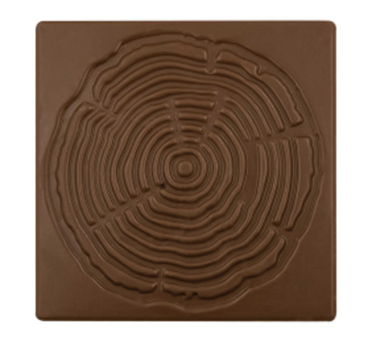 Embout relief souche de bois chocolat au lait 