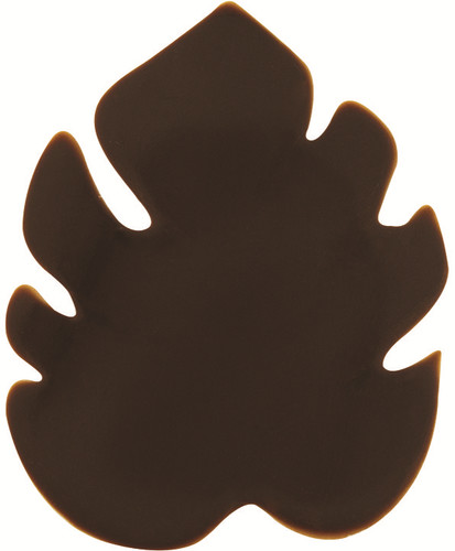 Décor feuille exotique neutre chocolat noir 