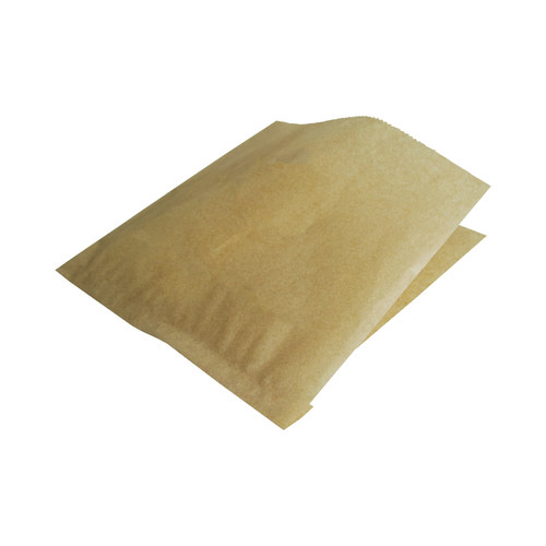 Sachet l ingraissable papier kraft, ouverture 2 côtés 17x17 