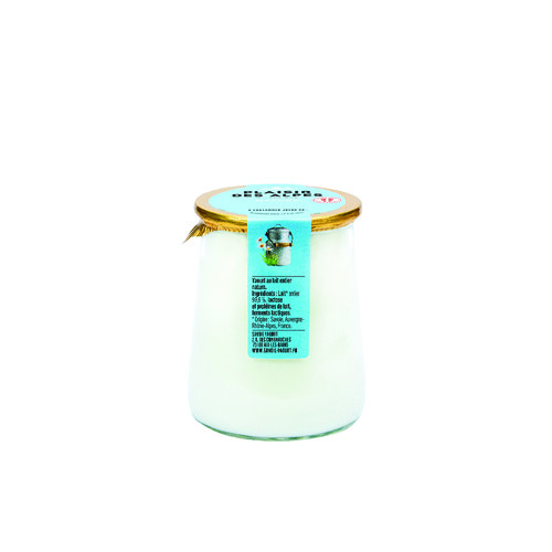 Yaourt nature au lait entier pot en verre de 125 g 