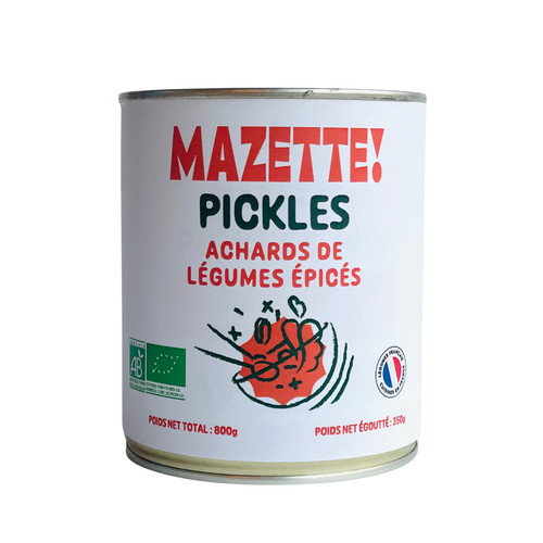 Pickles achards de légumes épicés bio 