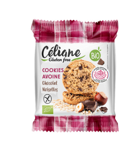Cookie avoine chocolat noisettes x2 sans gluten 