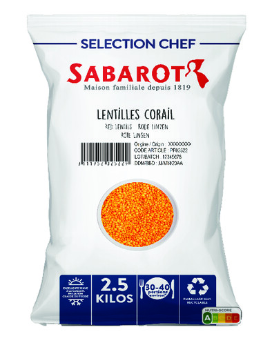 Lentilles corail  