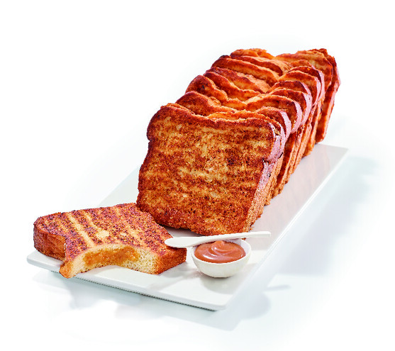 Brioche perdue fourrée au caramel 