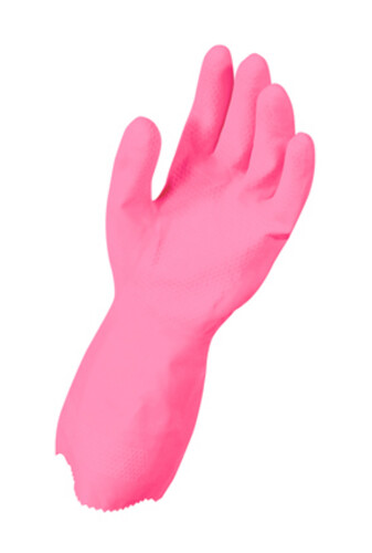 Gant de ménage rose latex naturel taille 8/8.5/l