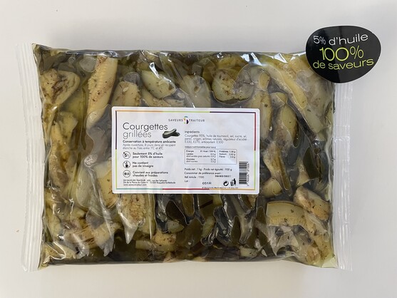 Courgette grillée marinée  