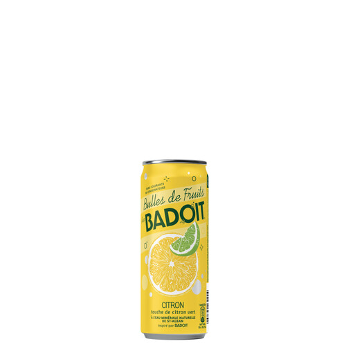 Eau gazeuse badoit bulle de fruits citron 
