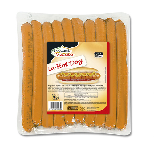 Saucisse de dinde hot dog - halal 