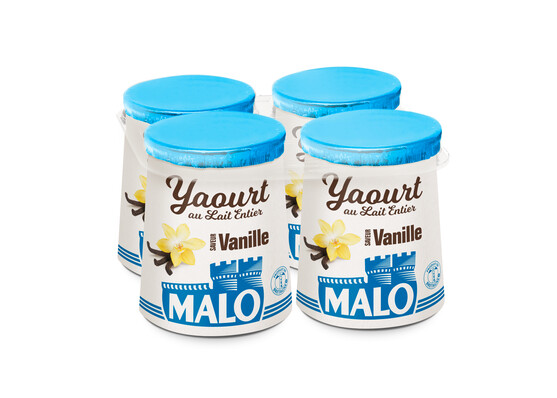 Yaourt aromatise vanille pièce de 125 g lot de 4