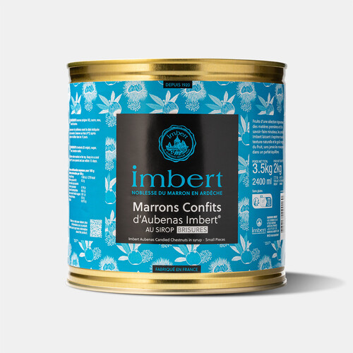 Marrons confits au sirop brisure boite 3/1 