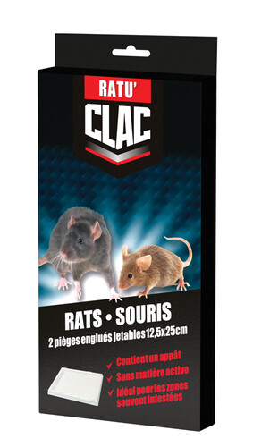 Piège ratuclac à souris et à rats 25.5 x 12.5 cm 