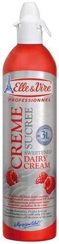 Crème sucrée entière uht sous pression 