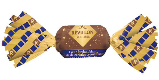 Papillotes au coeur fondant chocolat blanc, éclats de céréales croustillantes