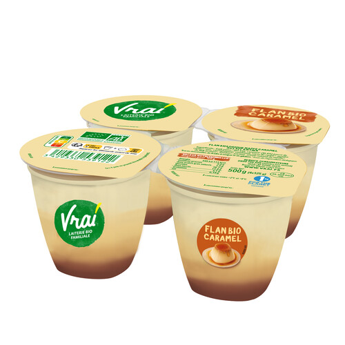 Flan nappé au caramel bio  