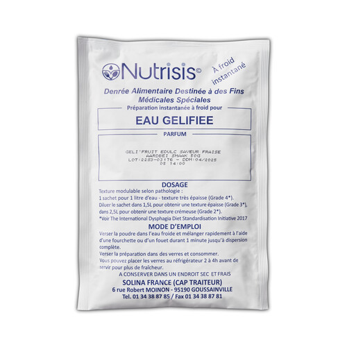 Préparation eau gélifiée aromatisée fraise 50 g 