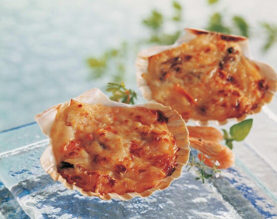 Coquille de poissons et de fruits de mer 