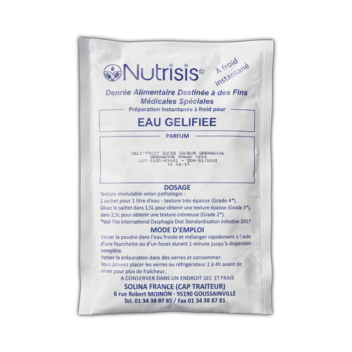 Préparation eau gélifiée aromatisée grenadine sachet de 100 g