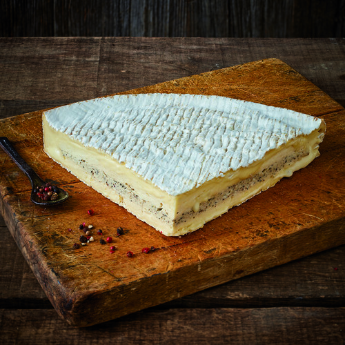 Brie duo royal aux 3 poivres et baies roses 1/4 