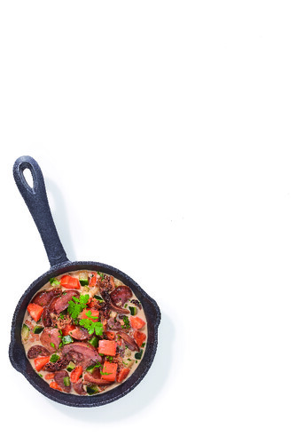 Morille sauvage à la crème et ses petits légumes 