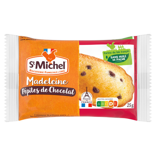 Madeleine aux pépites de  chocolat 