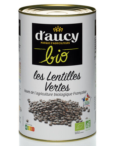 Lentilles vertes au naturel bio 