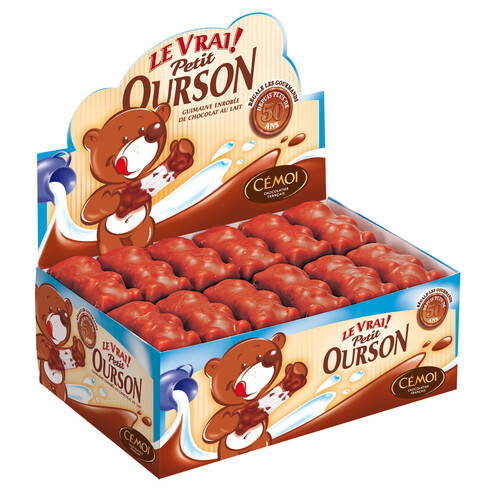 Ourson guimauve enrobé chocolat au lait 