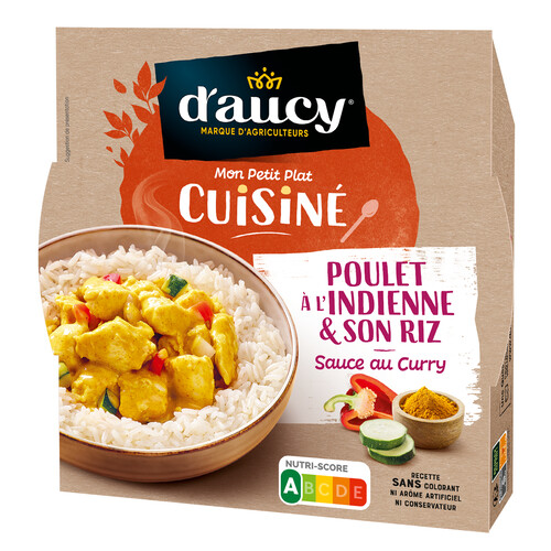 emince de poulet a l'indienne et son riz 