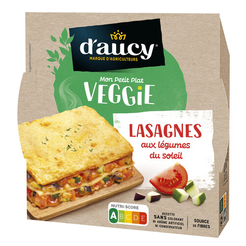 Lasagne aux légumes du soleil plat micro-ondable 