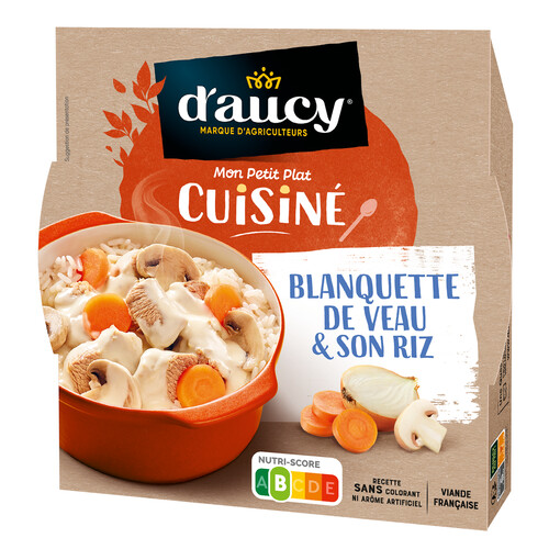 Blanquette de veau et son riz à la crème fraîche 