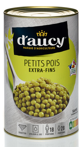 Petits pois extra fins au naturel ce2 cultivé 100 % en France