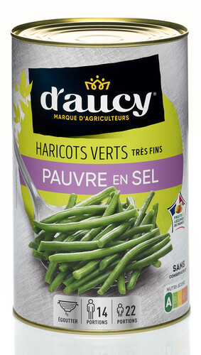 Haricot vert tres fin sans sel CE2 cultive 100% en france