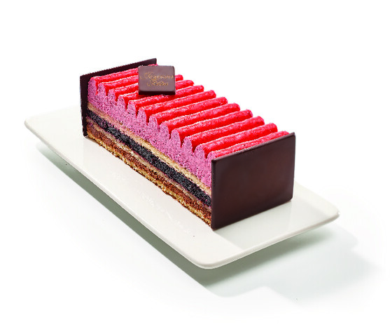 Bûche croustillante myrtille fruits rouges 6 - 8  parts 