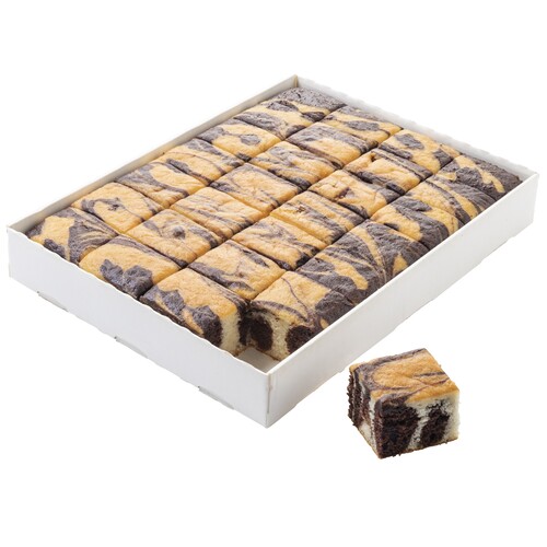Gâteau marbré chocolat prédécoupé 28 parts 