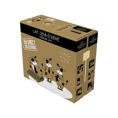 Lait demi écrémé bleu blanc coeur 