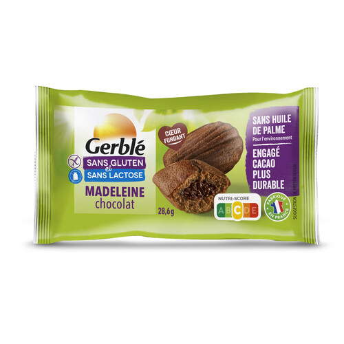 Madeleine tout chocolat sans gluten 