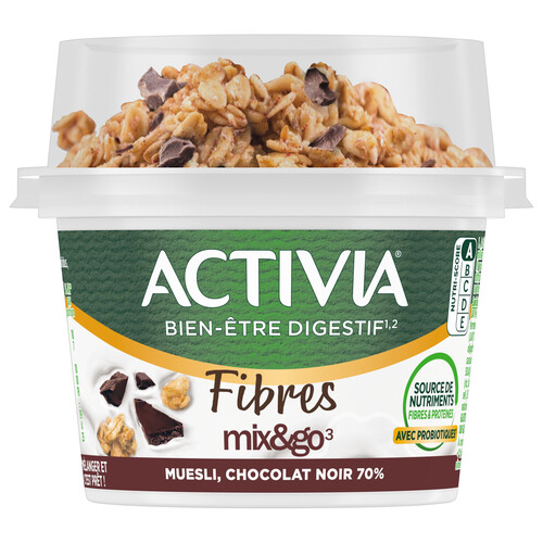 Yaourt muesli bifidus activia chocolat noisette 